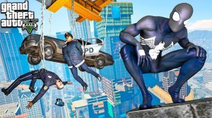 ЧЁРНЫЙ ЧЕЛОВЕК ПАУК СПАСАЕТ ГОРОД В ГТА 5 МОДЫ! SPIDER MAN ОБЗОР МОДА В GTA 5! ИГРЫ ГТА ВИДЕО MODS