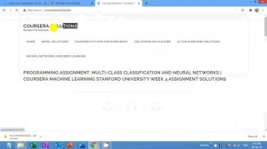 Coursera: Machine Learning Week 4 Quiz and Programming Assignment Multi-class Classification Neural