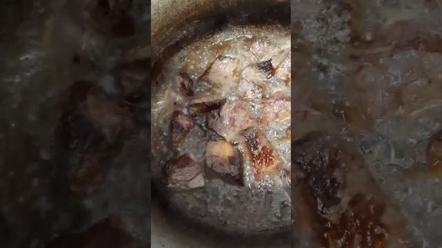 Рецепт картошки с мясом в казане? #картошкасмясом #мясовказане #жаркоеподомашнему