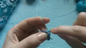 Большой цветок для платья "Лазурь".Ирландское кружево.