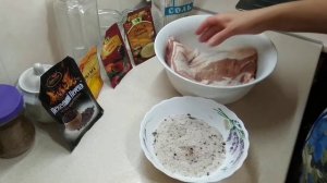 Балык из свиной грудинки.