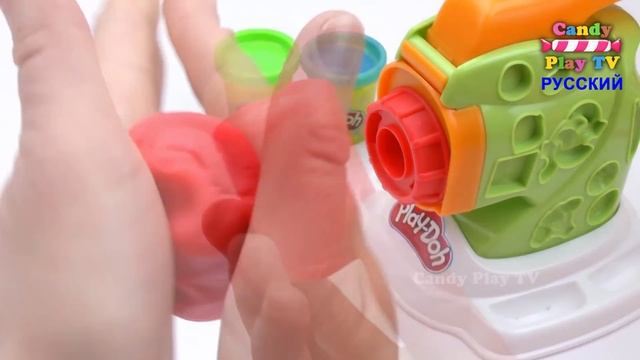 Пластилин Плей До | Делаем Спагетти | Набор Машинка для Лапши | Учим цвета с Play Doh для детей смотреть онлайн