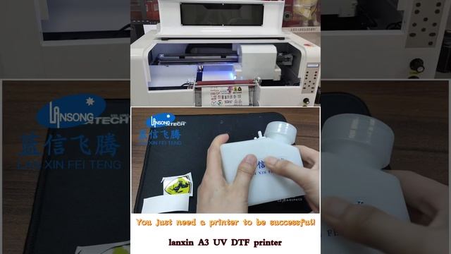 A3 DTF AB Film uv printer UV DTF Printer Film Transfer Printing Bottle Mugs Sticker UV Printer