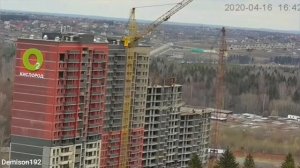 ? Работа башенных кранов: КБ-408.21, КБМ-401.П. ЖК Кислород. Ижевск.