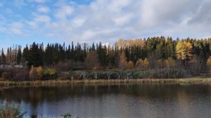 Карелия Сортавала парк и залив, осень.