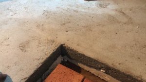 Готовлюсь к кладке печи и показываю какой получился пол. Очень доволен!