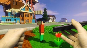 Realistic Minecraft: Hello Neighbor Alpha 3 Movie. Glue, Traps and Secrets.