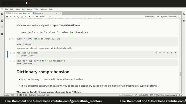 012 - INTRODUCTION TO PYTHON SLICING, COMPREHENSION AND GENERATOR EXPRESSION