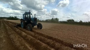 Окучник со шлейфом нарезка гребней.