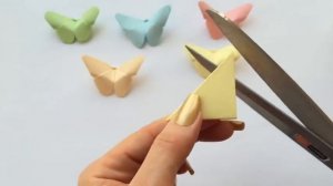 БАБОЧКИ из БУМАГИ / DIY Butterfly Room Decor / ОРИГАМИ БАБОЧКА