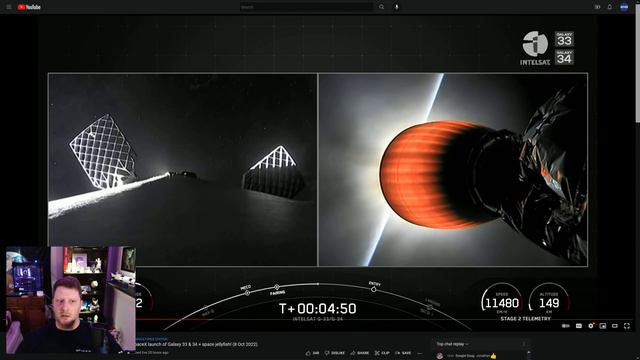 SpaceX Galaxy 33/34 launch + space jellyfish, copyright nonsense [4K SpaceWeek clip] смотреть онлайн