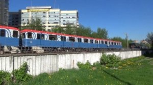 Московский Метрополитен 81-717/714 серии 0159 и 10109 на станции Технопарк