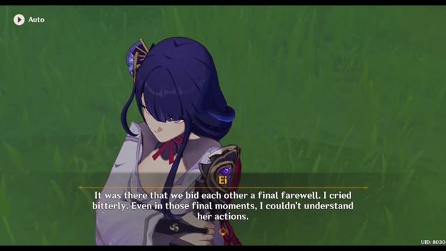 Raiden Ei talks about Raiden Makoto scene (Genshin Impact)