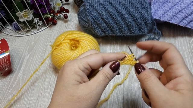 Шикарный узор спицами! Рельефный рисунок "Диагональ"\Схема-описание-мастер класс!