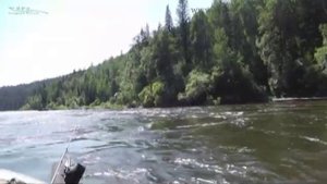 Лодочный мотор-весло SPS-9ZSS на порогах р.Кан.