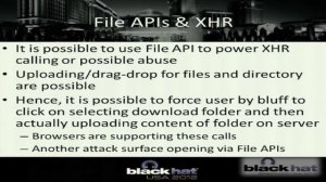 Black Hat USA 2012 - HTML5 Top 10 Threats: Stealth Attacks & Silent Exploits