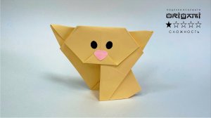 Котенок. Легкое оригами для детей
