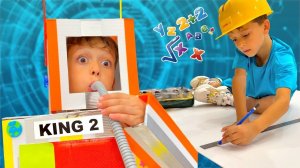 Mark and Robot toys learn good behavior  - Compilation kids video