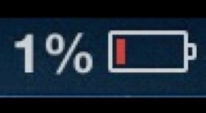 Когда остаётся 1% заряда