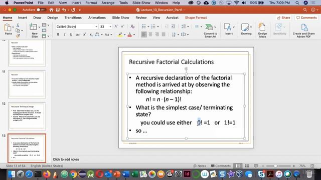 L13 CSE1322Sp20 Recursion Part 1 Base cases Discussed with Examples with Java смотреть онлайн