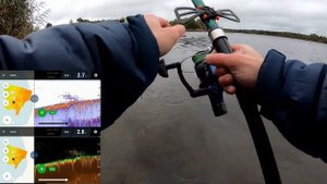 Поиск рыбы и анализ показаний эхолота Deeper Chirp+ через приложение Fish Deeper и Lakebook.