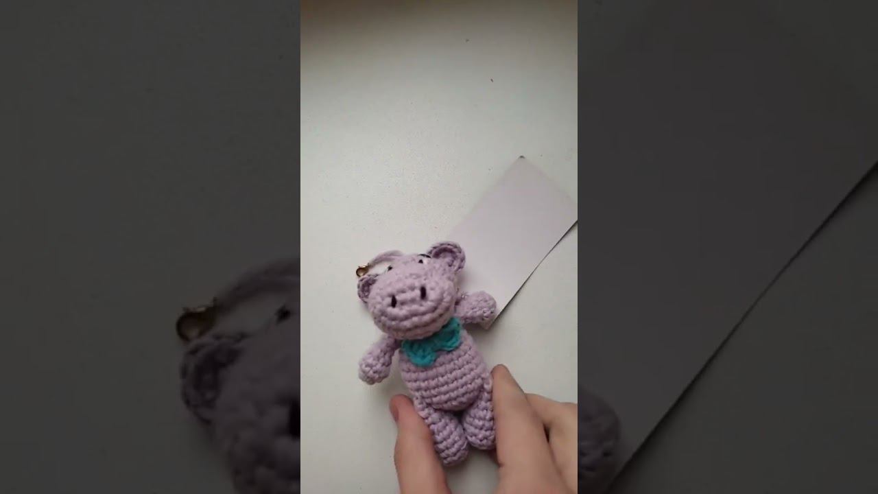 Вязанные крючком бегемот и тигрёнок #вязаниекрючком #амигуруми #игрушкакрючком