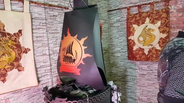 Такую бы Клим Жуков отбил себе: банная печь викингов Дракар. Новодел круче реконструкции