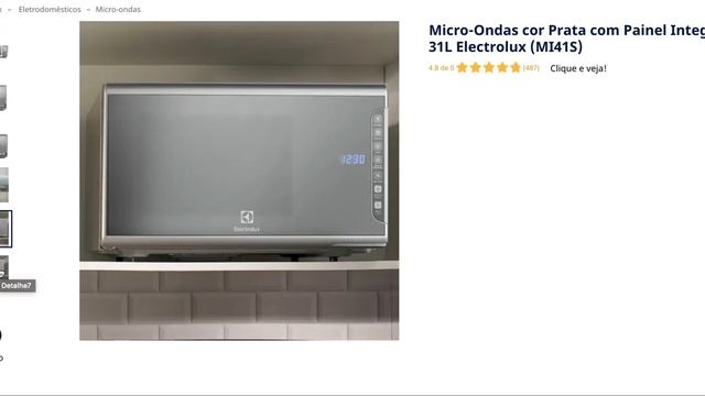 Micro Ondas cor Prata com Painel Integrado 31L Electrolux MI41S смотреть онлайн