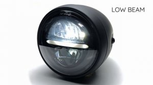 Max-inc Matte Black Metal Motorcycle LED Headlight + Integrated GPS Digital Speedometer Gauge