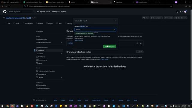 46)Github Basic intro 6 How to change default branch смотреть онлайн