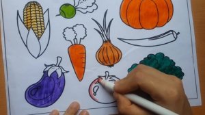 Coloring pictures of vegetables