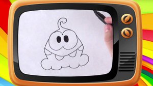 Как нарисовать Ам Няма / How to draw Om Nom. Оживающие рисунки