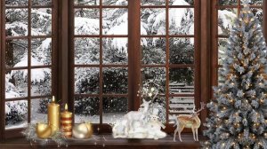 Приятная фоновая музыка.ДУХ РОЖДЕСТВА.?Уютная атмосфера. Снегопад за окном.THE SPIRIT OF CHRISTMAS.