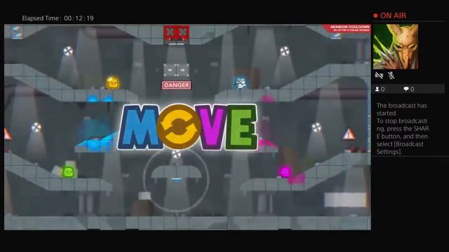 Move or die gameplay with bots