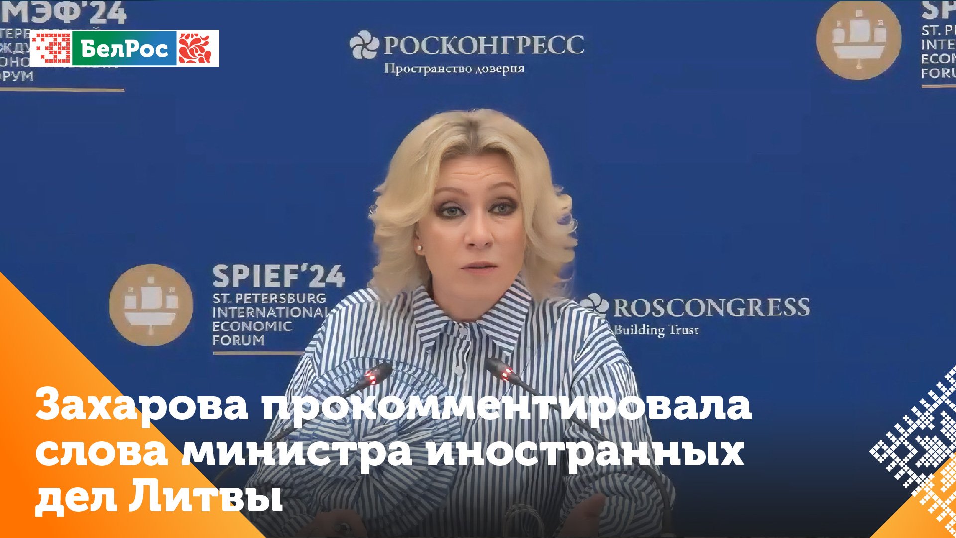 Захарова прокомментировала слова министра иностранных дел Литвы об ударах по Беларуси