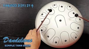 Dandelions (Ruth b.) - Steel Tongue Drum / Tank Drum Cover with Tabs