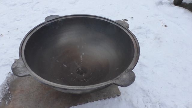 Обжиг и прокаливание узбекского казана! смотреть онлайн