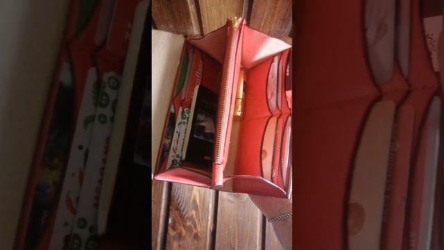 Женский кошелёк из цельной натуральной кожи. Ручная работа.