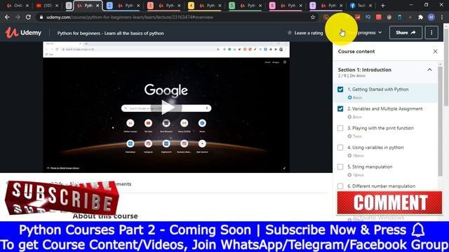Python | Python Projects | UDEMY FREE Courses Certificate| FREE Online Courses with Certificate 202