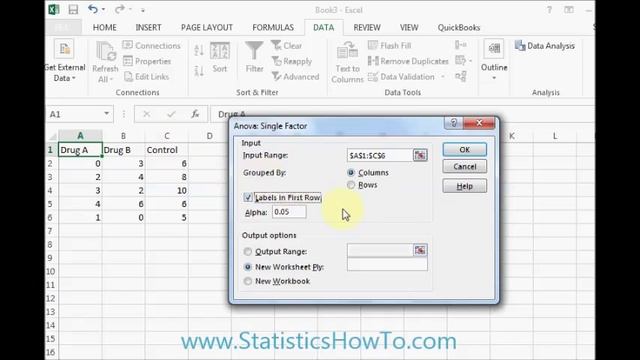 how to find a one way ANOVA in Excel 2013 смотреть онлайн