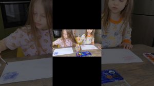 эксперимент со свечкой, рисуем белой свечкой, а потом раскрашиваем красками #рисование #интересно