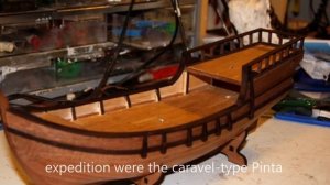 Model ship Construction - Nina - Ship Caravel - First voyage Christopher Columbus 1492