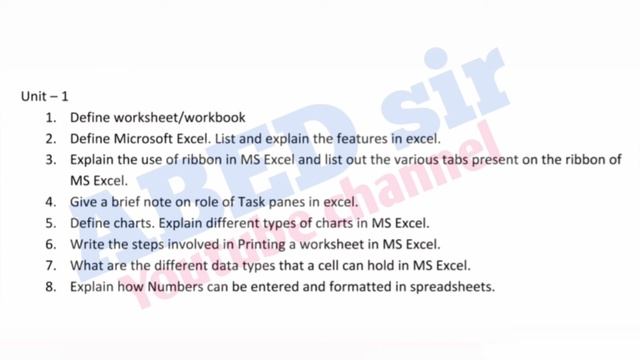 Excel Foundation | Important Questions 2023 | Bcom Honours 5th Sem | UG Degree | OU KU PU MGU SU TU смотреть онлайн