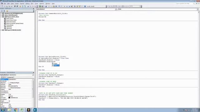 Radio button or Options button using textbox enable and disable | Series #4