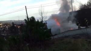 Машина загорелась и сама уехала