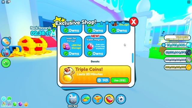 ПОТРАТИЛ 52000 РОБУКСОВ И ВЫБИЛ... В PET SIMULATOR X В РОБЛОКС! ROBLOX смотреть онлайн