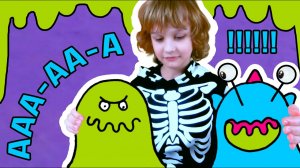 НАСТОЛЬНАЯ ИГРА С РАСПАКОВКОЙ // МОНСТРО - ЧЕЛЛЕНДЖ ДЛЯ ДЕТЕЙ // Хэллоуин