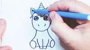 Как нарисовать единорога. Простой рисунок
