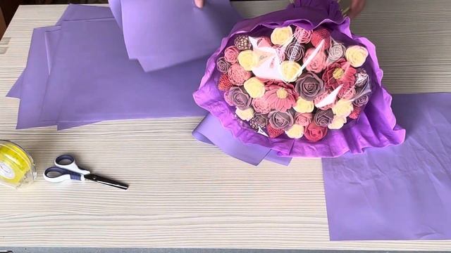 Шоколадные розы | Шоколадный букет | Оформление букета | букет из шоколадных роз смотреть онлайн