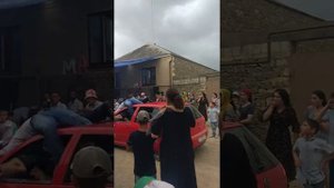 Лобовой гольфа не выдержал,свадьба Новые Викри